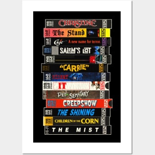 Stephen King VHS Movies Stack Posters and Art